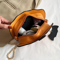 Halloween Pumpkin Shaped Crossbody Chain Bag