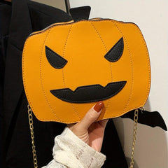Halloween Pumpkin Shaped Crossbody Chain Bag