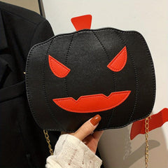 Halloween Pumpkin Shaped Crossbody Chain Bag