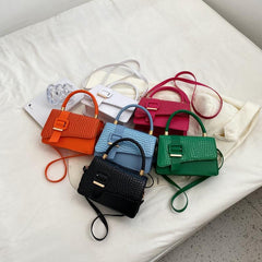 Women's Candy Crossbody Bag Buckle Decor Shoulder Bag