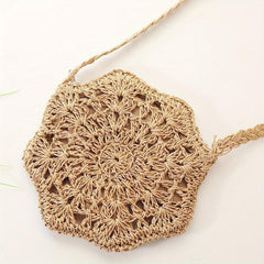 Bohemia Woven Zipper Crossbody Shoulder Bag Purse Beach Bag