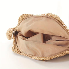 Bohemia Woven Zipper Crossbody Shoulder Bag Purse Beach Bag