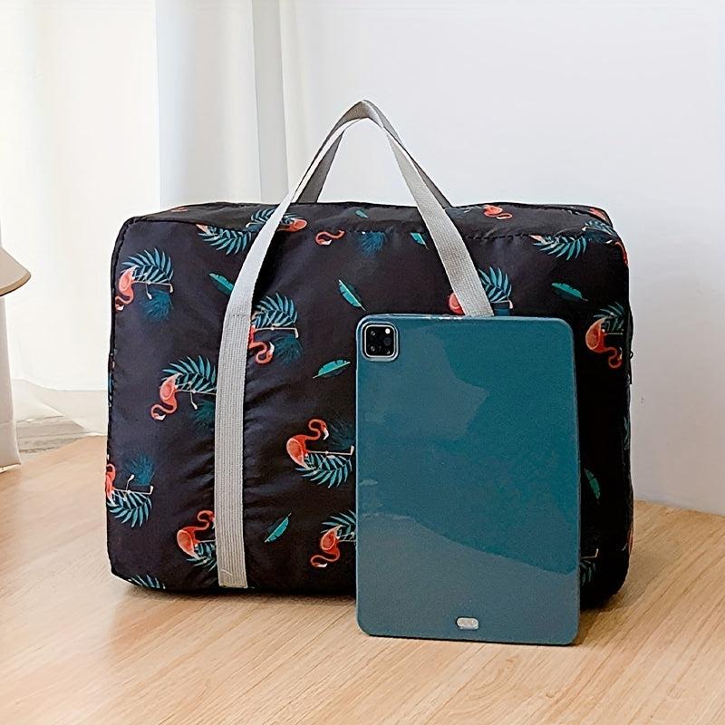 Nylon Foldable Travel Bags Printed Large Capacity Luggage Bag WaterProof