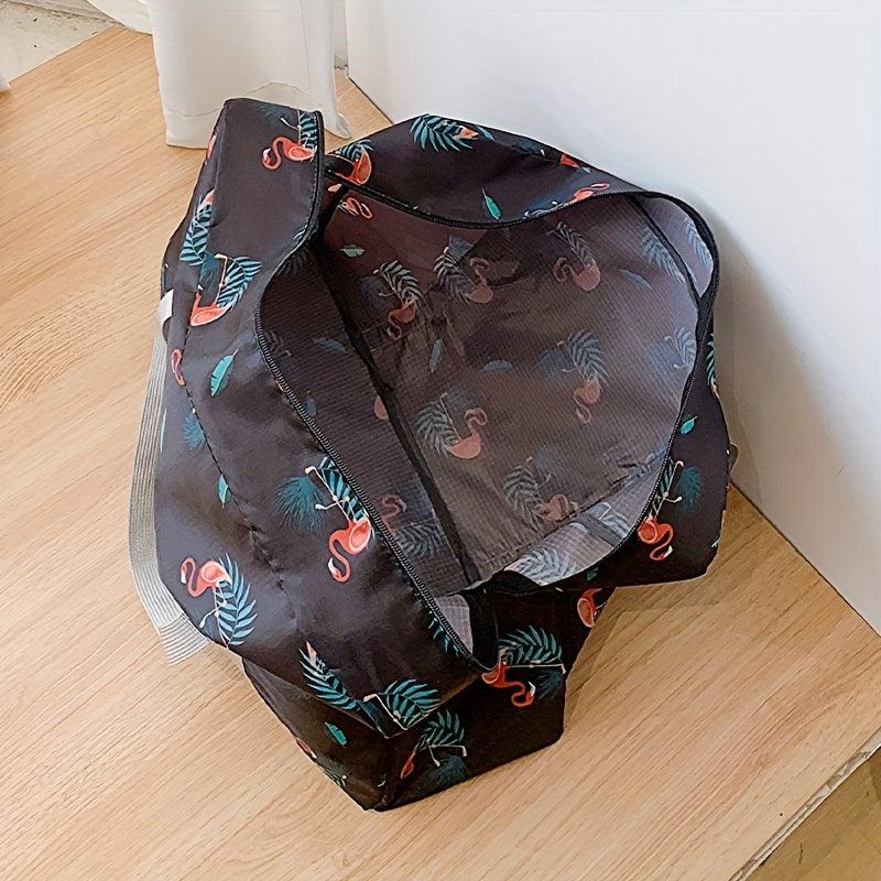 Nylon Foldable Travel Bags Printed Large Capacity Luggage Bag WaterProof