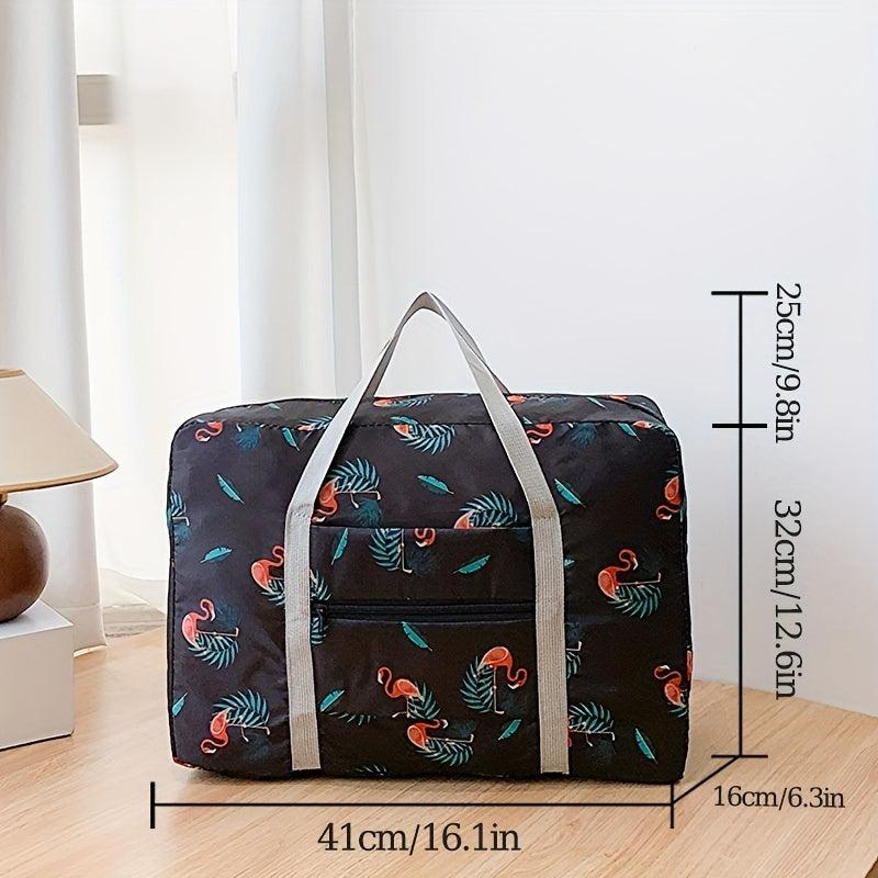 Nylon Foldable Travel Bags Printed Large Capacity Luggage Bag WaterProof