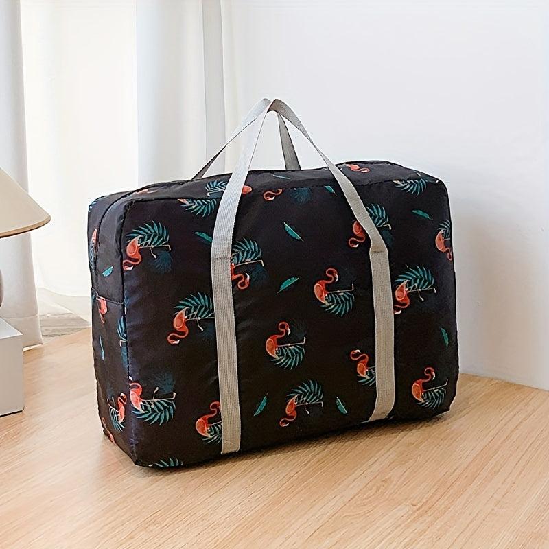 Nylon Foldable Travel Bags Printed Large Capacity Luggage Bag WaterProof