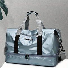 Portable Duffle Bag Multifunctional Dry & Wet Separation Nylon Weekender Bag