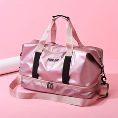 Portable Duffle Bag Multifunctional Dry & Wet Separation Nylon Weekender Bag