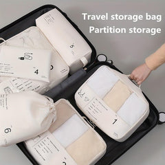 6Pcs Travel Packing Cubes Portable Mesh Clothes Storage Bag Underwear Sorting