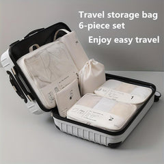 6Pcs Travel Packing Cubes Portable Mesh Clothes Storage Bag Underwear Sorting
