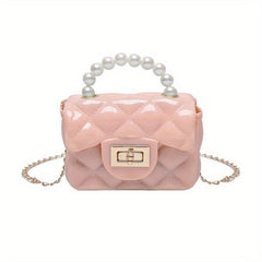 Small Quilted Crossbody Bag Turn Lock Chain Purse