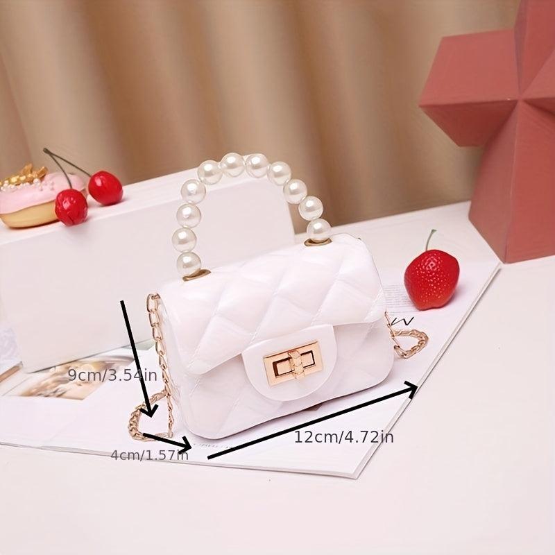 Small Quilted Crossbody Bag Turn Lock Chain Purse