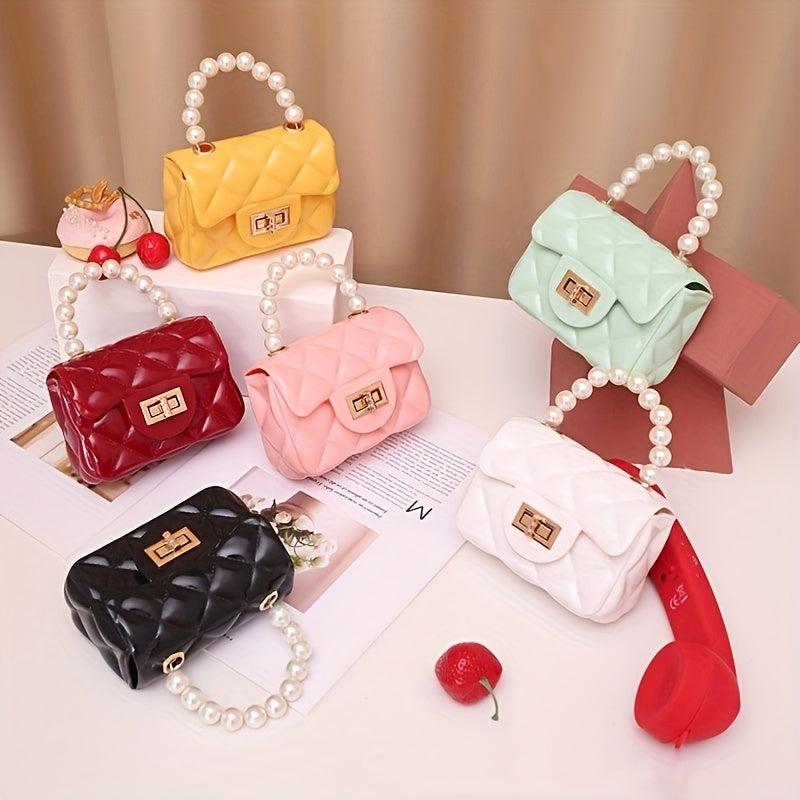 Small Quilted Crossbody Bag Turn Lock Chain Purse