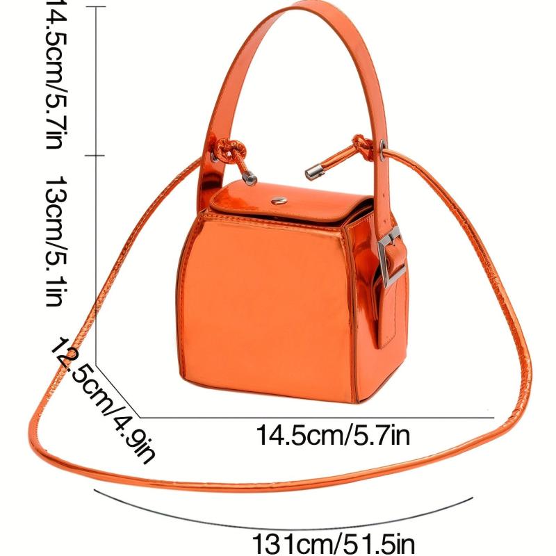 Mini Solid PU Leather Handbag for Women, Versatile Crossbody Bag & Purse