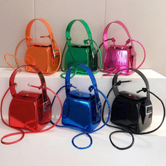 Mini Solid PU Leather Handbag for Women, Versatile Crossbody Bag & Purse