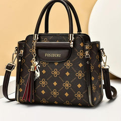 Tassel Pendant Top Handle Satchel Crossbody Bag