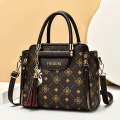 Tassel Pendant Top Handle Satchel Crossbody Bag