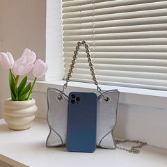 Butterfly Shaped Chain Crossbody Bag Y2K Shoulder Bag