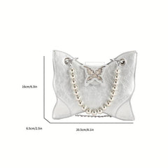 Butterfly Shaped Chain Crossbody Bag Y2K Shoulder Bag