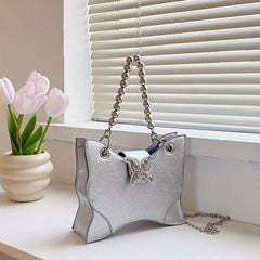 Butterfly Shaped Chain Crossbody Bag Y2K Shoulder Bag