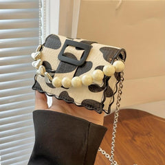 Mini Pearl Heart Chain Crossbody Bag Lipstick Bag Purse