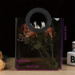 Transparent Waterproof Tote Bag PVC Handbag Casual Shopping Bag