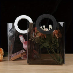 Transparent Waterproof Tote Bag PVC Handbag Casual Shopping Bag
