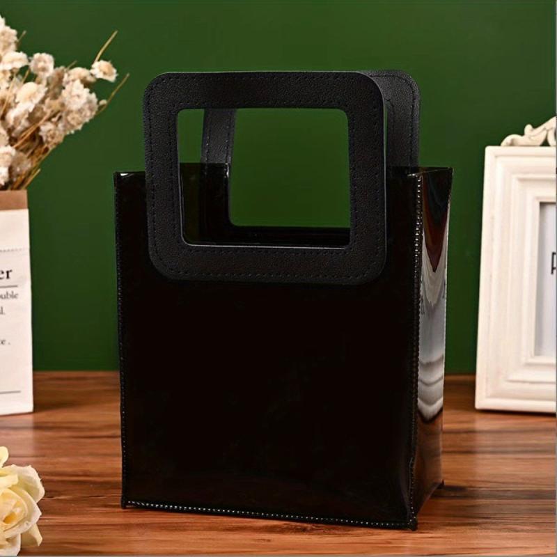 Transparent Waterproof Tote Bag PVC Handbag Casual Shopping Bag