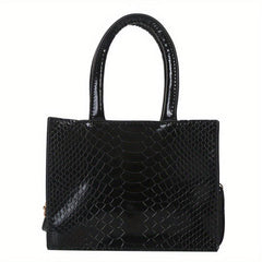 Crocodile Embossed Mini Shoulder Bag PU Leather Crossbody