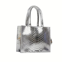 Crocodile Embossed Mini Shoulder Bag PU Leather Crossbody
