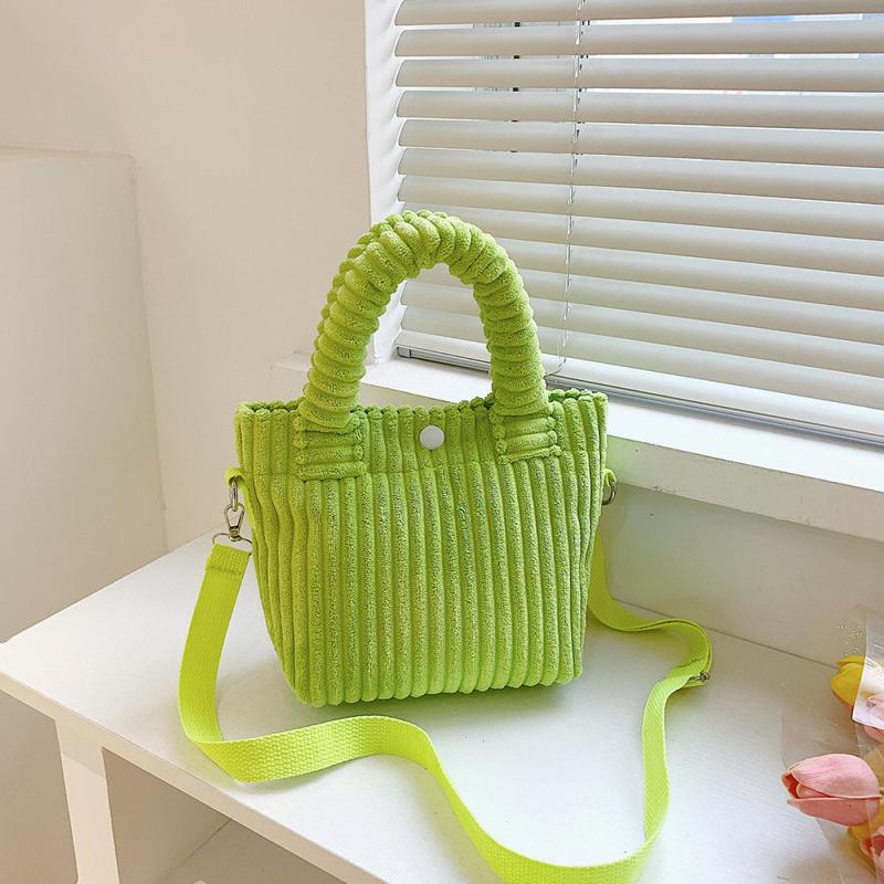 Women's Corduroy Crossbody Bag Solid Tote Purse