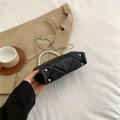Argyle Quilted Chain Crossbody Bag Clip Purse With Top Ring