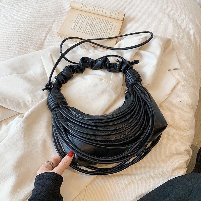 Y2K Sweet Noodle Crossbody Bag Knotted Handbag