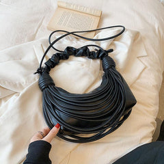 Y2K Sweet Noodle Crossbody Bag Knotted Handbag