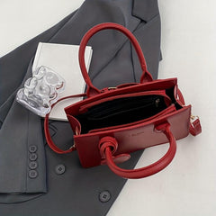 Heart Pendant Crossbody Bag PU Leather Shoulder Bag