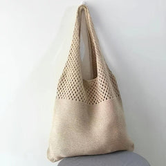 Vintage Crochet Shoulder Bag Hollow Out Hobo Purse