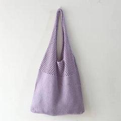 Vintage Crochet Shoulder Bag Hollow Out Hobo Purse
