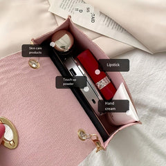 Crocodile Embossed Square Bag Turn Lock Satchel