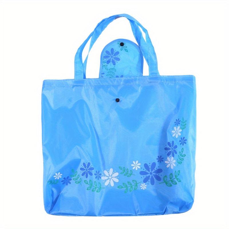 Flower Pattern Shoulder Bag Foldable Lightweight Shopper Bag