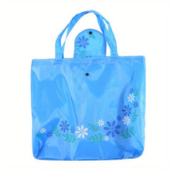Flower Pattern Shoulder Bag Foldable Lightweight Shopper Bag