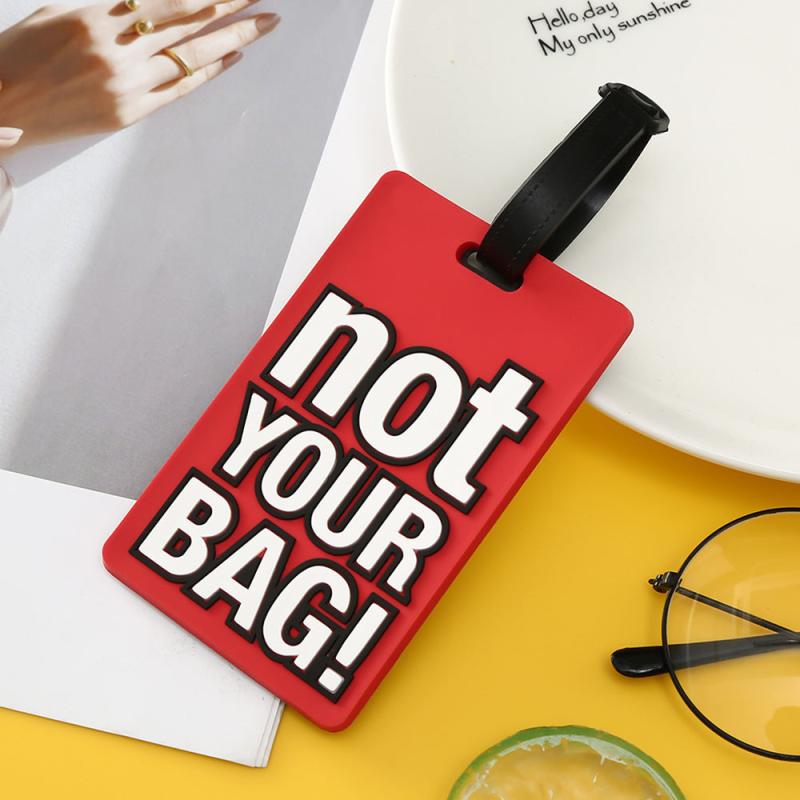 1pc Not Your Bag Silicone Luggage Tag for Travel Business Trips