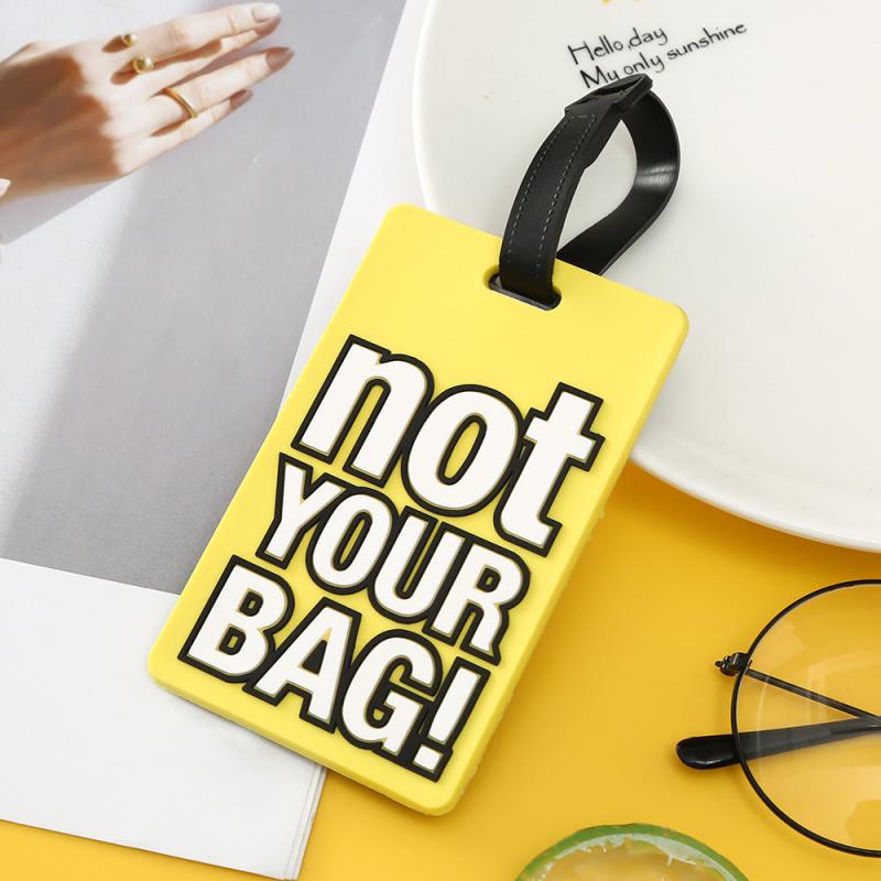 1pc Not Your Bag Silicone Luggage Tag for Travel Business Trips