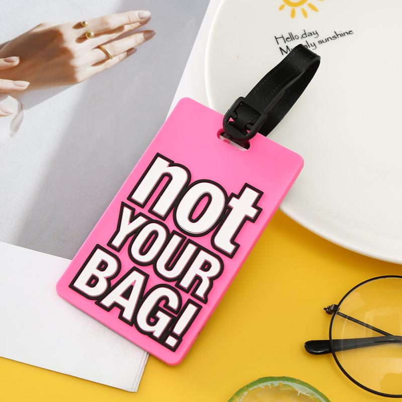 1pc Not Your Bag Silicone Luggage Tag for Travel Business Trips
