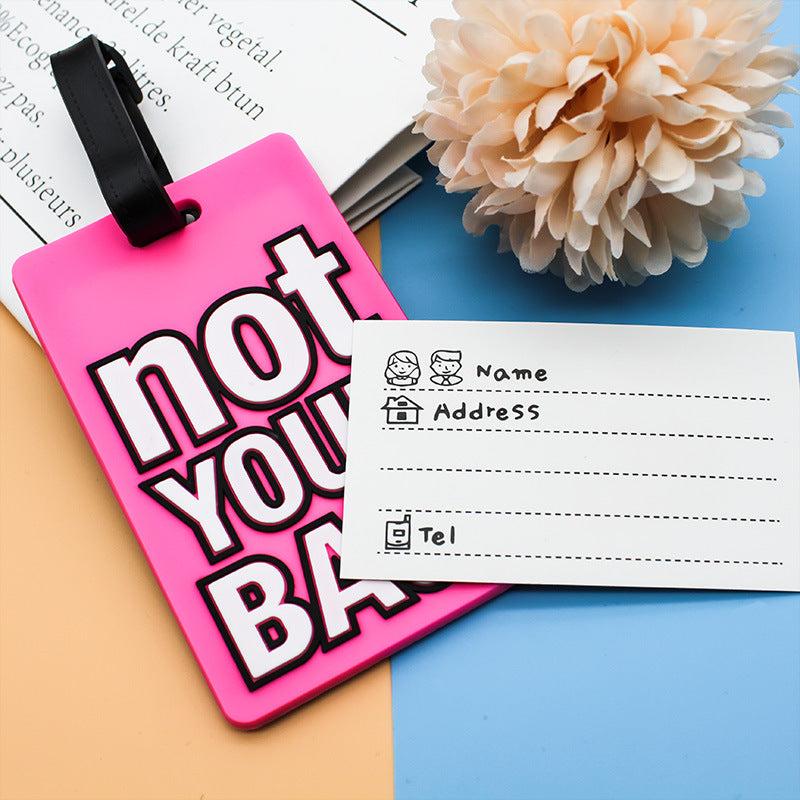 1pc Not Your Bag Silicone Luggage Tag for Travel Business Trips