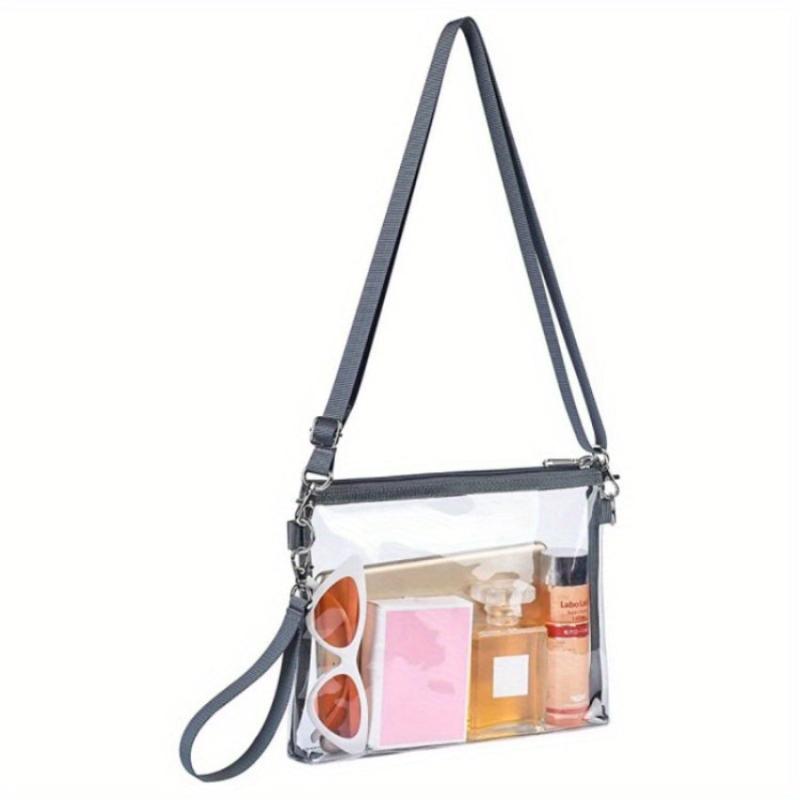 Clear Crossbody Bag Stadium Approved Clear Bag Zipper Purse