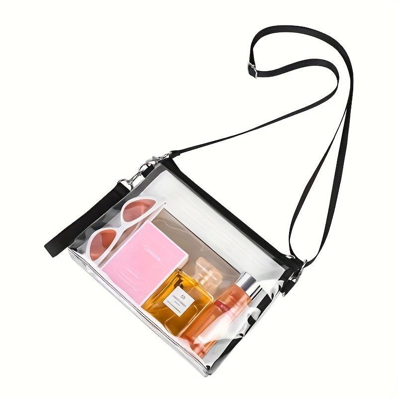 Clear Crossbody Bag Stadium Approved Clear Bag Zipper Purse