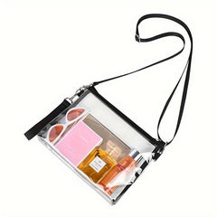 Clear Crossbody Bag Stadium Approved Clear Bag Zipper Purse