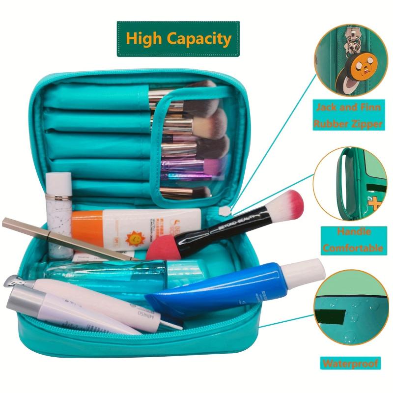 IBSLBMO Travel Makeup Bag Cartoon Brush Storage Bags