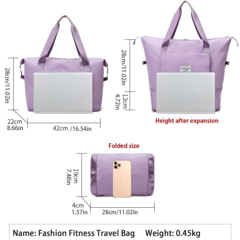 Foldable Duffle Bag Sports Fitness Gym Carry On Weekender Overnight Bag