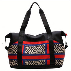 Stylish Letter Print Sports Shoulder Bag Large Capacity Zipper Sports Bag